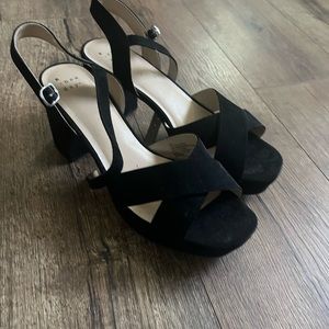 Black chunky heels